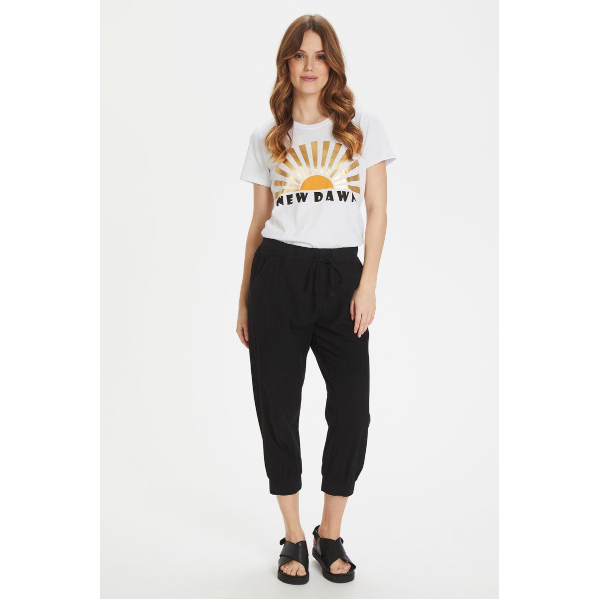 Lässige Caprihose mit Kordelzug