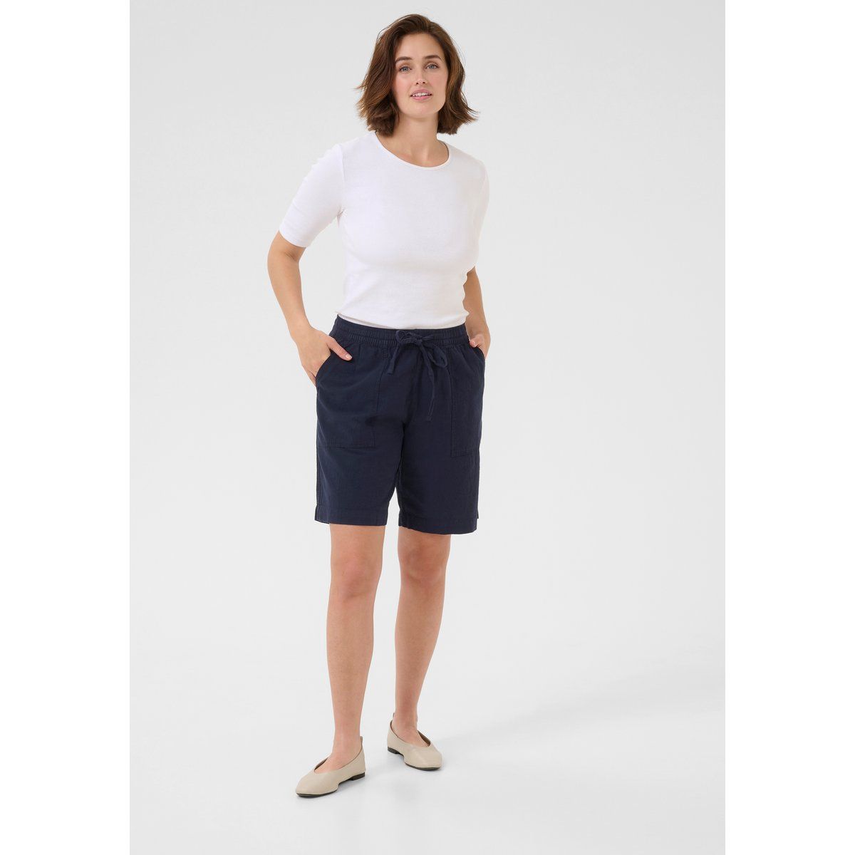 Lässige Baumwoll-Shorts mit Tunnelzug