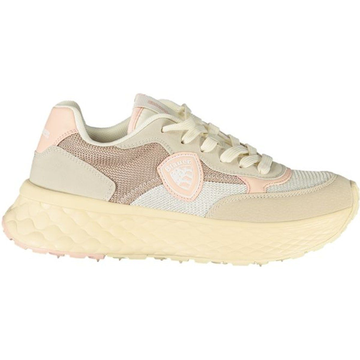Strukturierte Mesh-Plateau-Sneaker