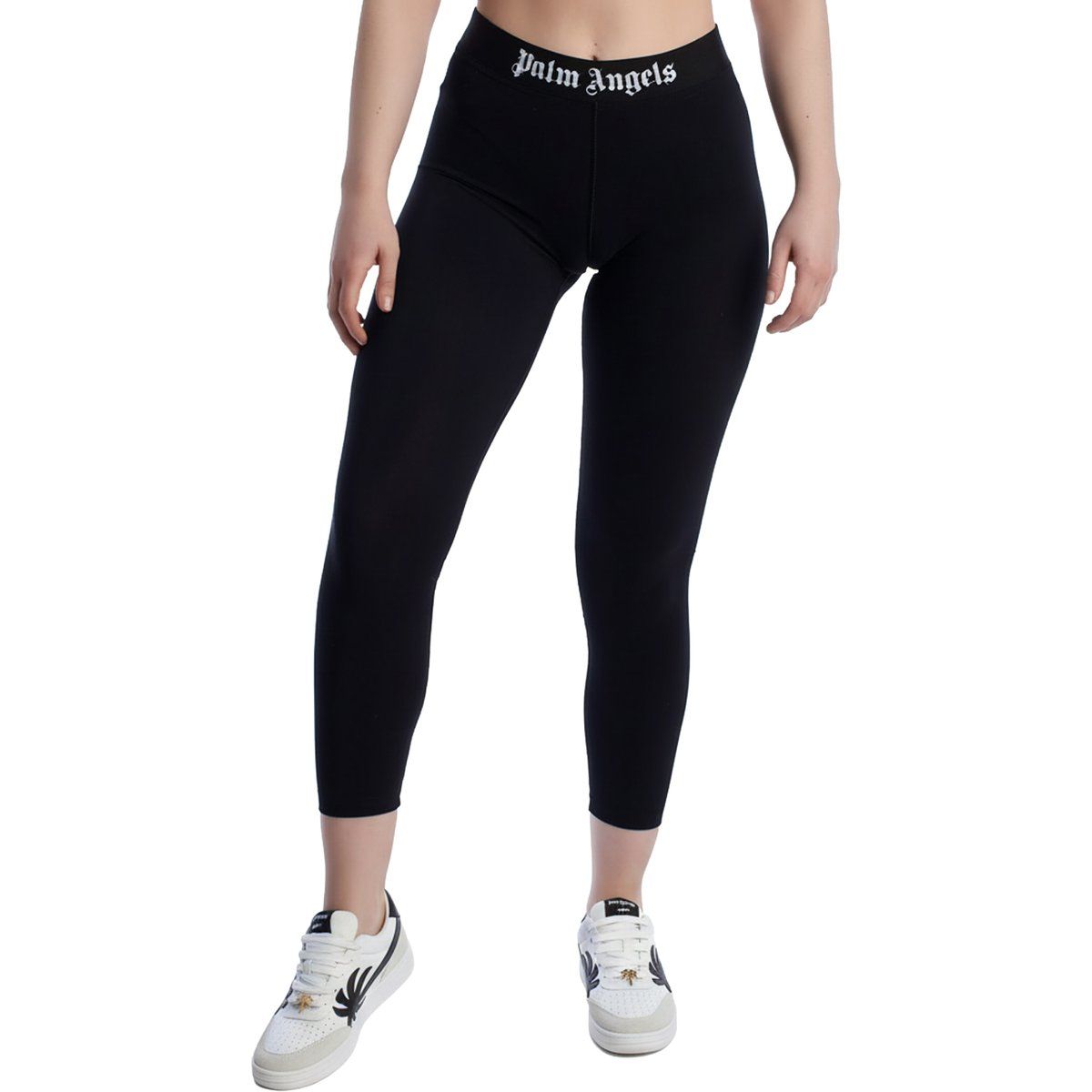 Hochtaillierte Leggings mit Logo-Bund