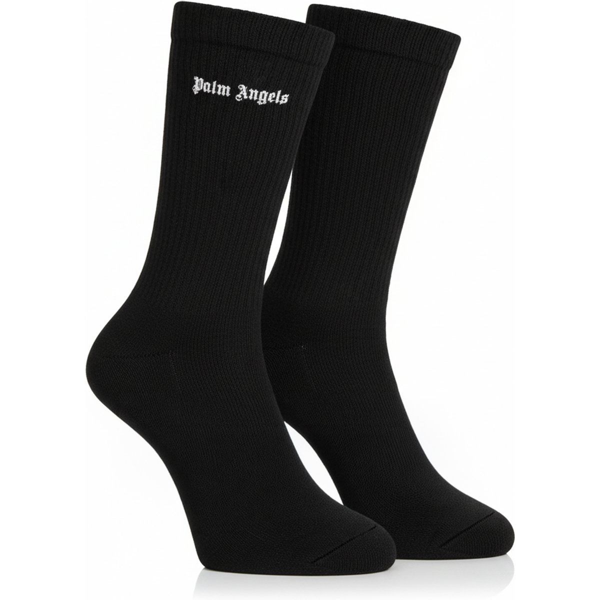Gerippte Baumwoll-Socken mit Logo-Print