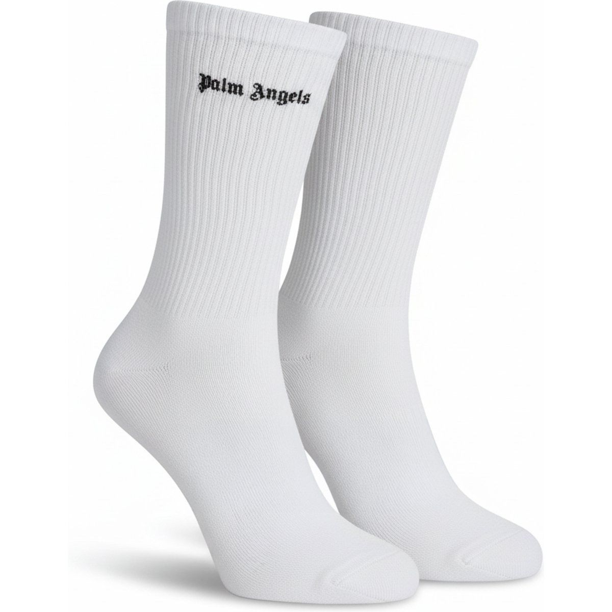 Gerippte Baumwoll-Crew-Socken