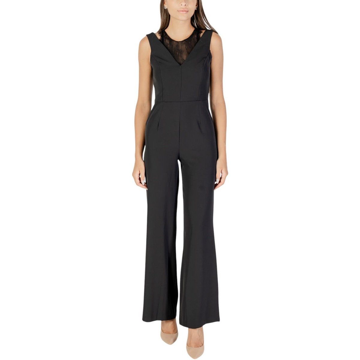 Eleganter ärmelloser Jumpsuit mit Spitze