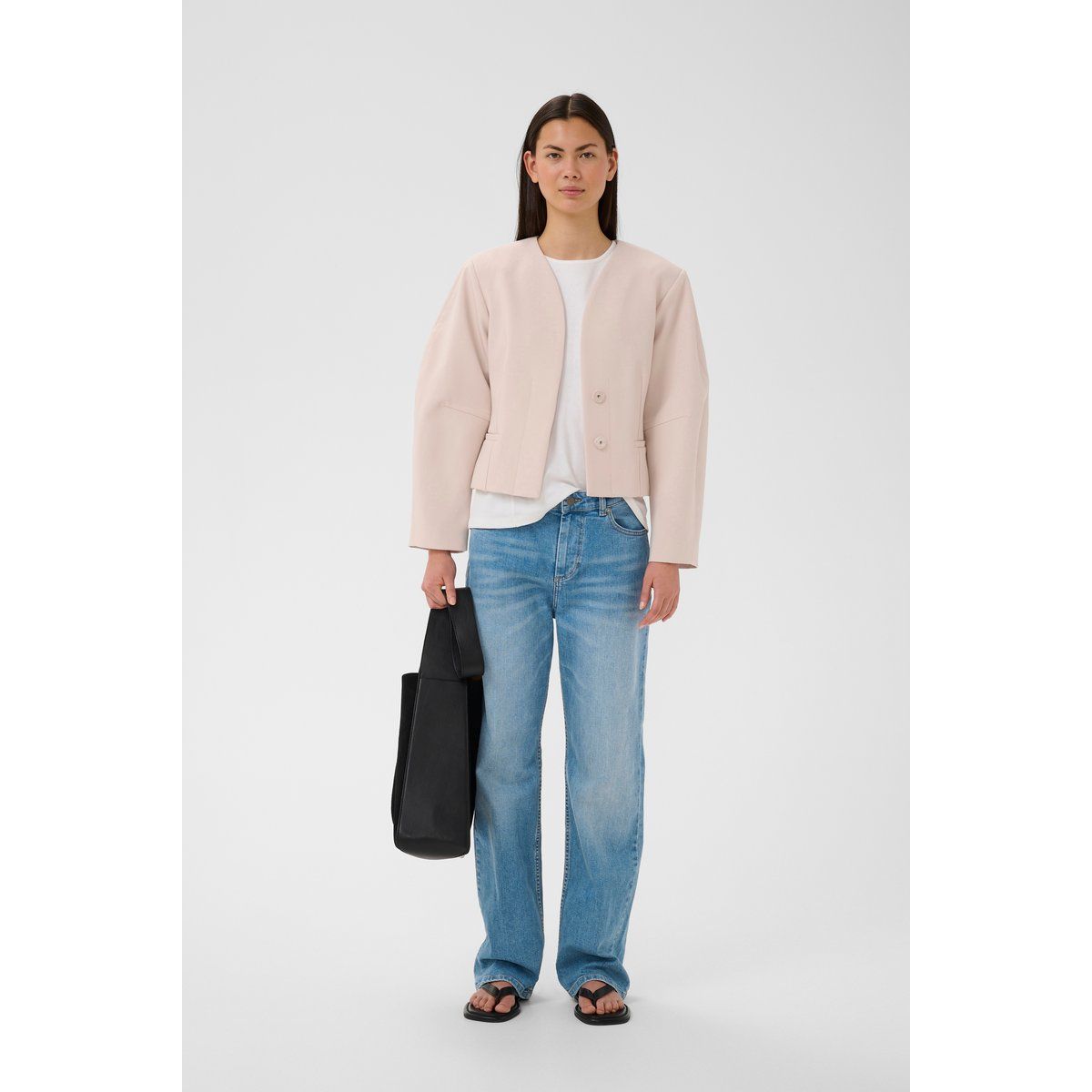 High-Waist Jeans mit geradem Bein