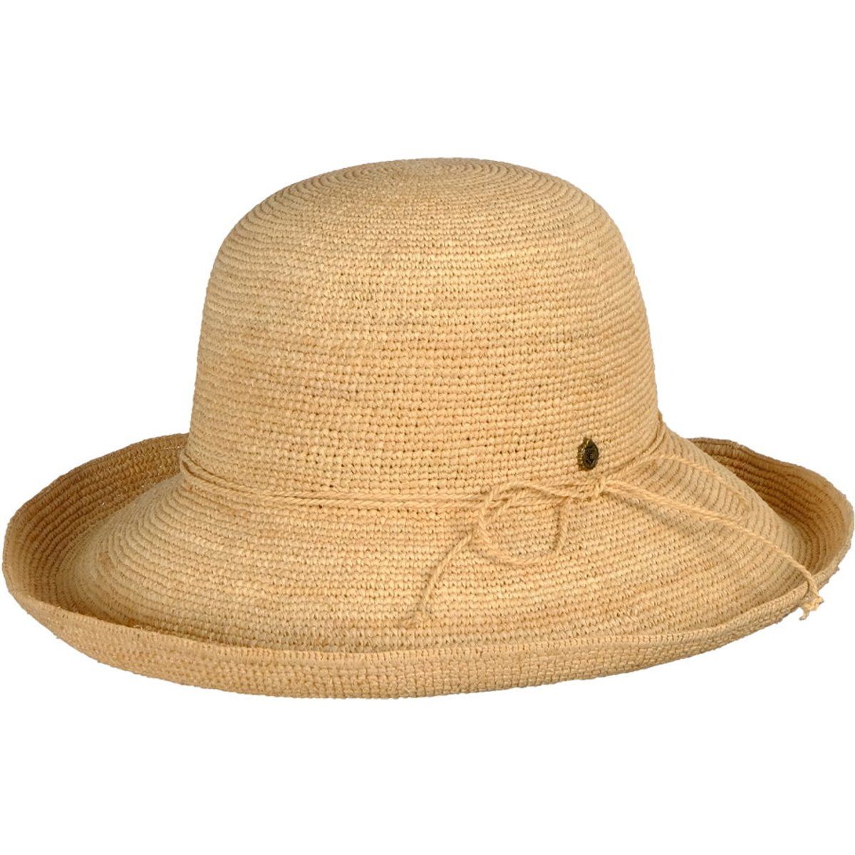 Klassischer breitkrempiger Raffia Sonnenhut