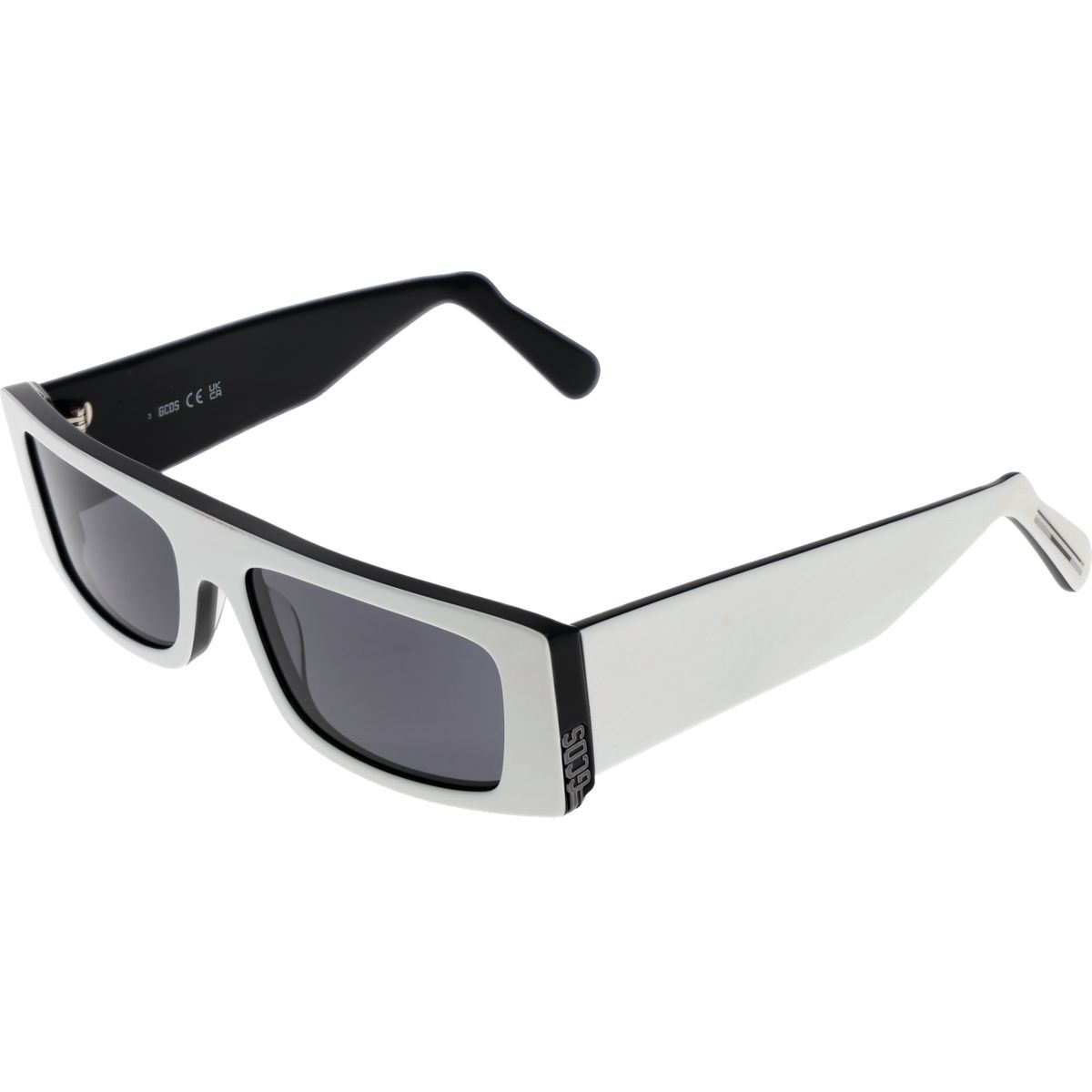 Markante zweifarbige rechteckige Sonnenbrille