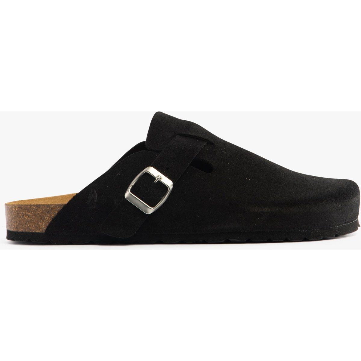 Wildleder-Clogs mit Schnallenriemen