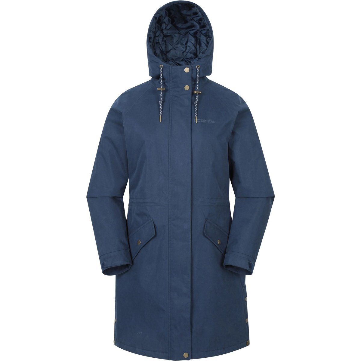 Wattierter wasserfester Parka mit Kapuze