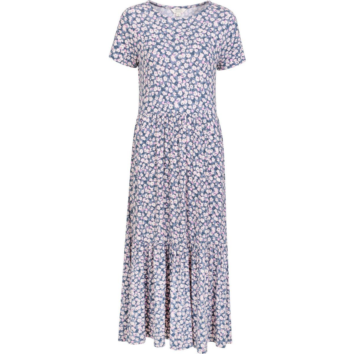 Gestuftes Maxikleid mit Blumenmuster