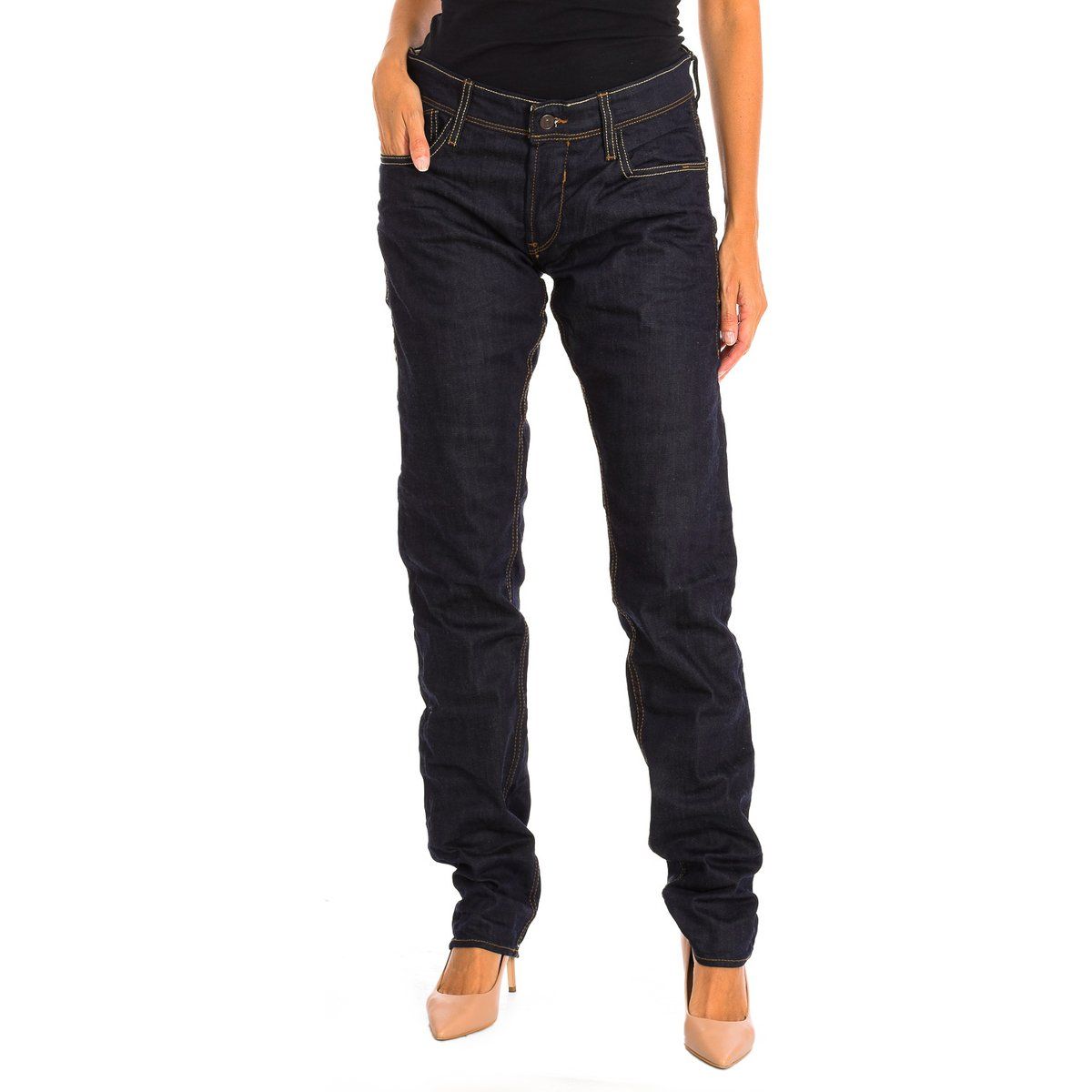 Klassische Slim-Straight Denim-Jeans