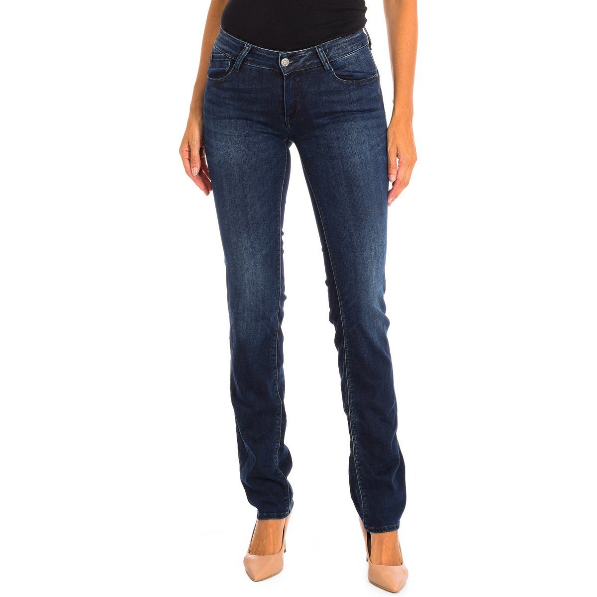Schmale Straight-Leg Stretch-Jeans