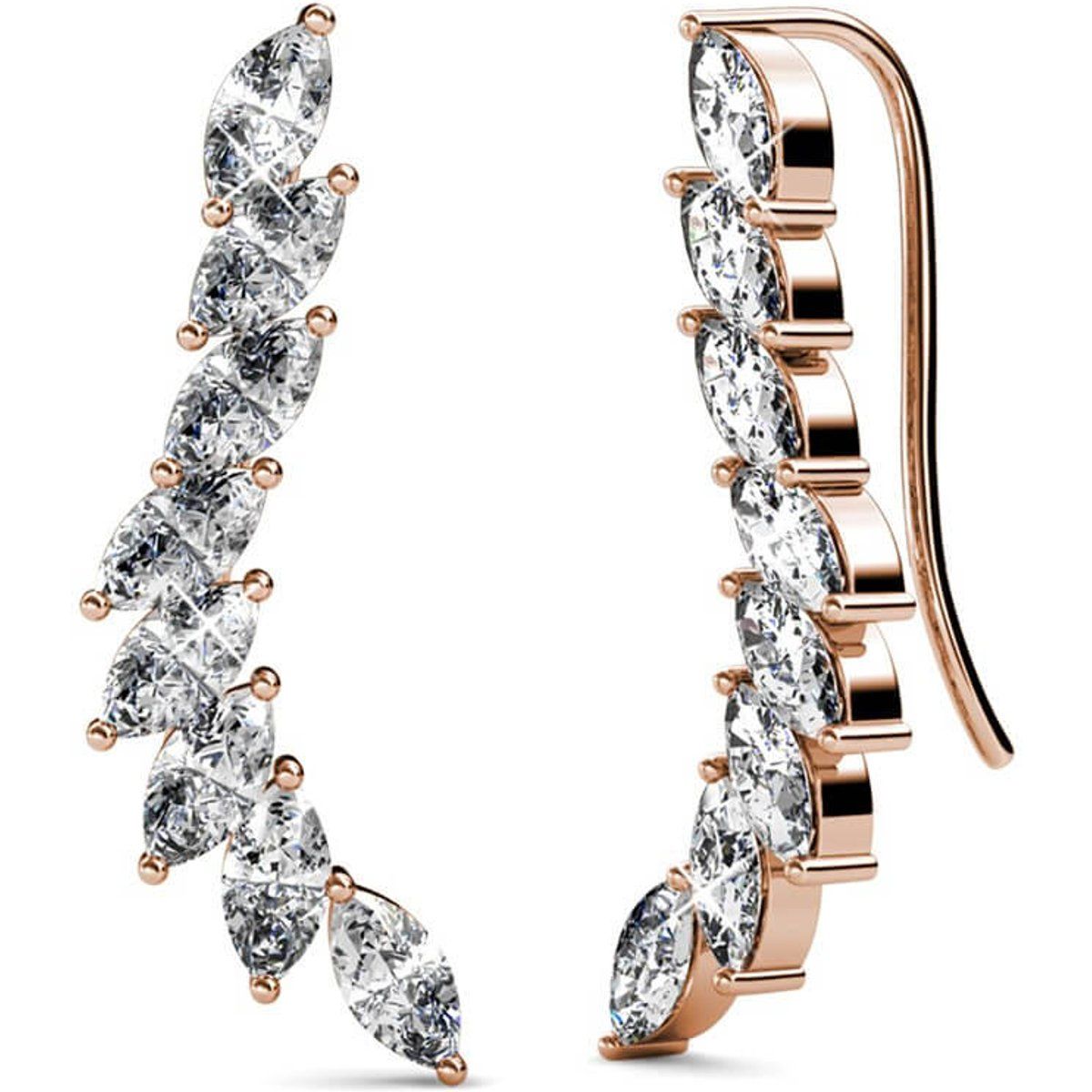 Elegante Marquise-Kristall-Ear-Crawler