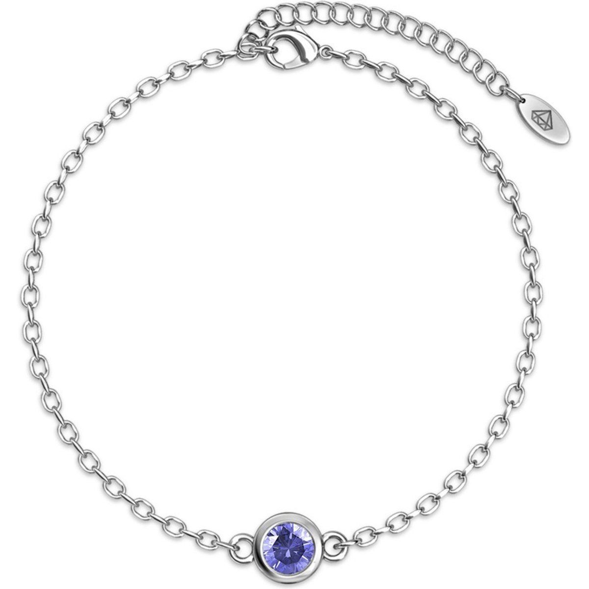 Armband mit Kristall in Zargenfassung