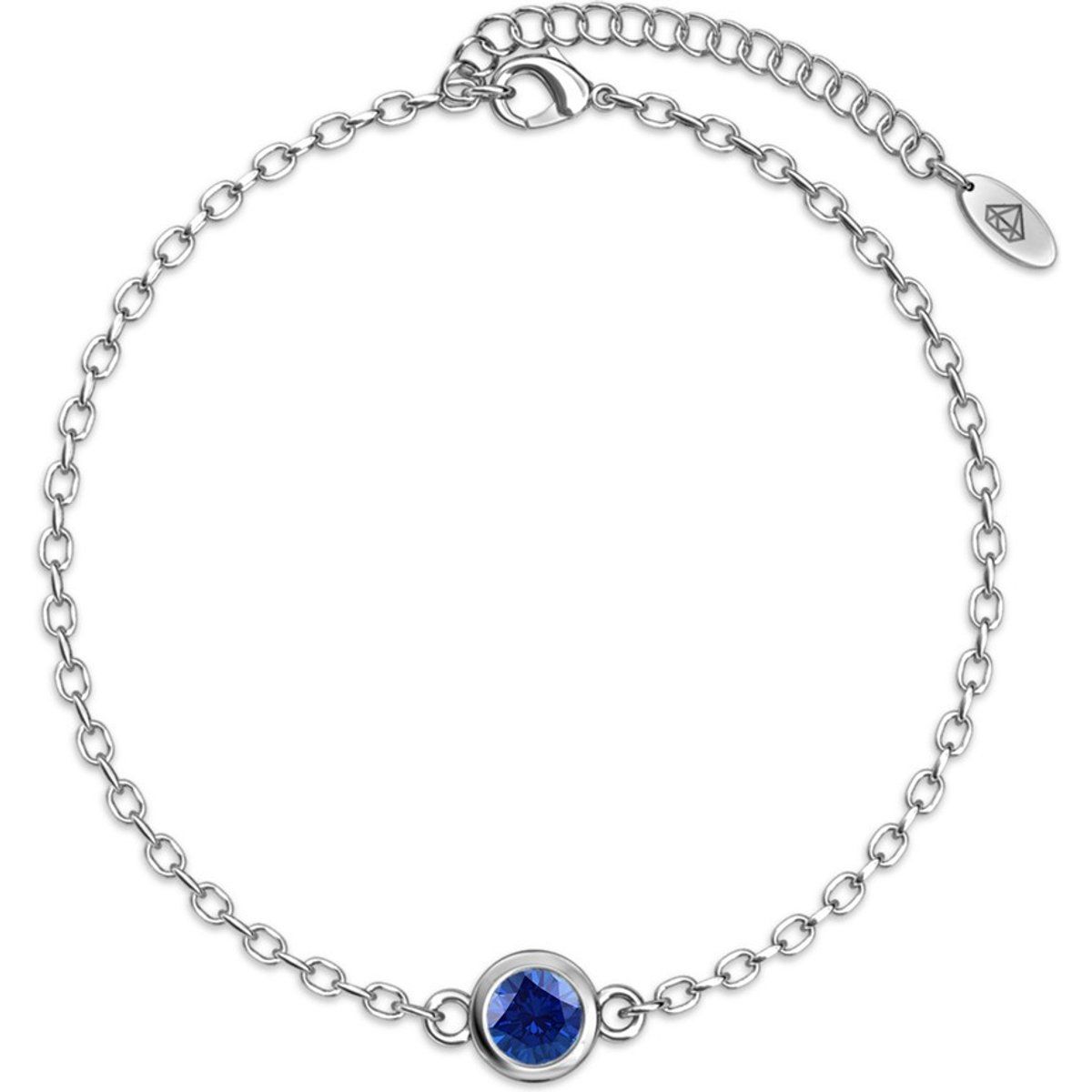 Gliederkettenarmband mit Zargenfassung