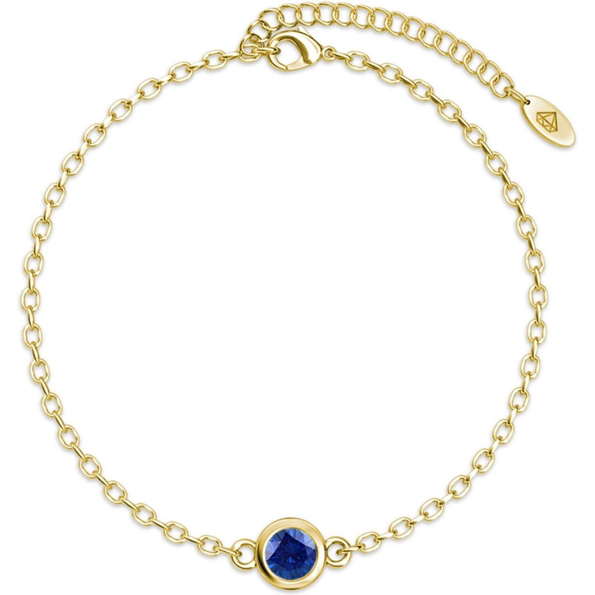 Elegantes vergoldetes Armband mit Zargenfassung