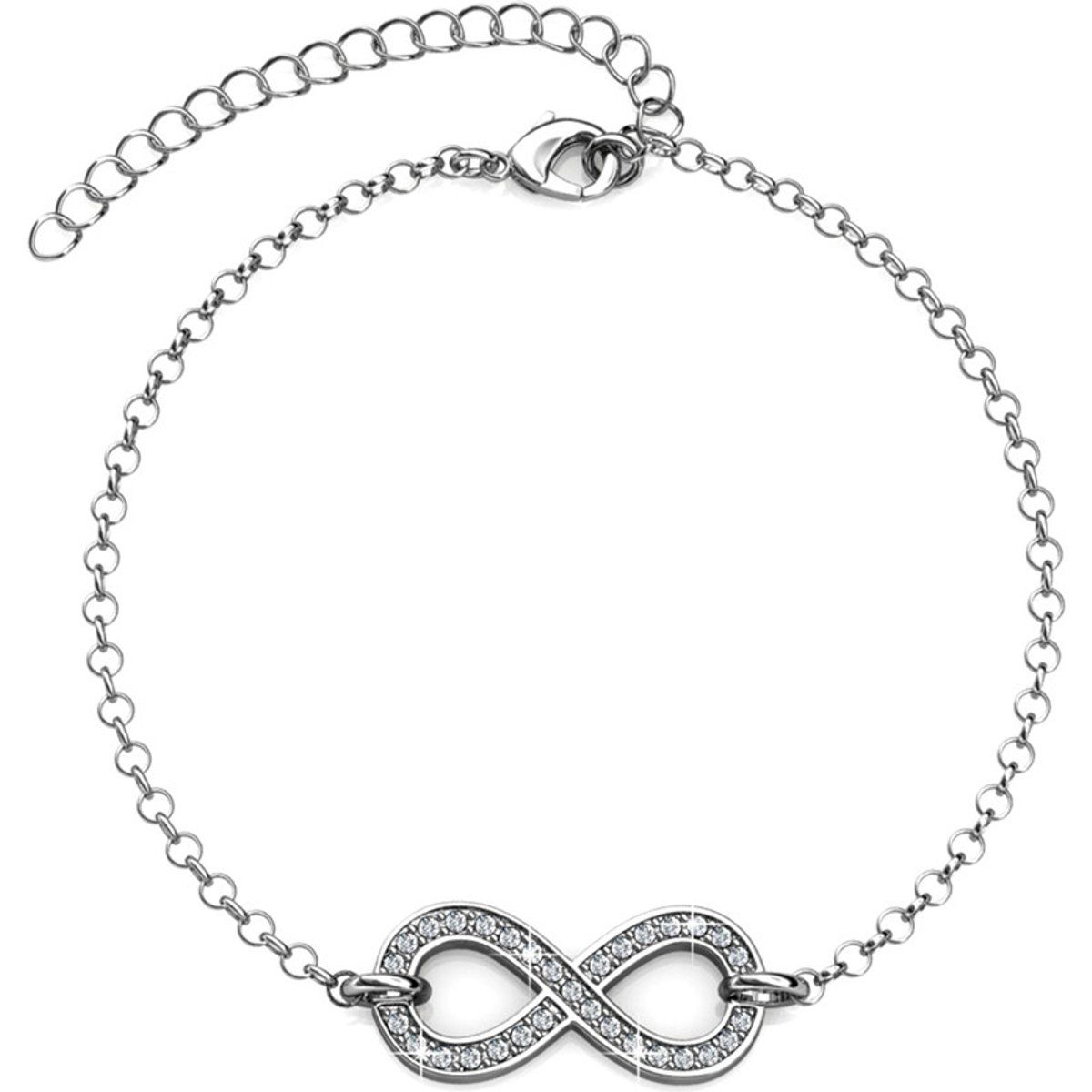 Armband mit kristallbesetztem Unendlichkeitssymbol