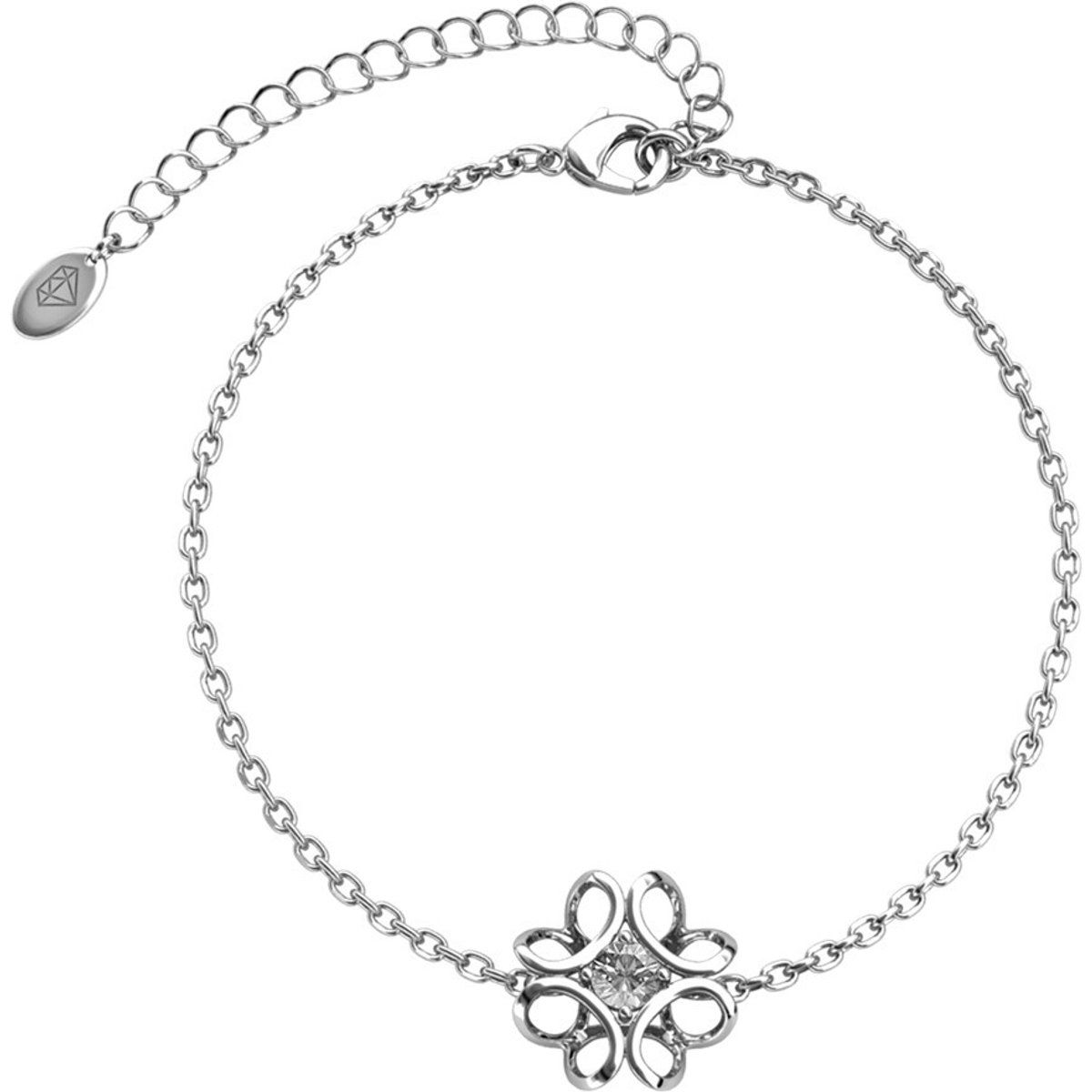 Armband mit kristallbesetztem Narzissen-Anhänger