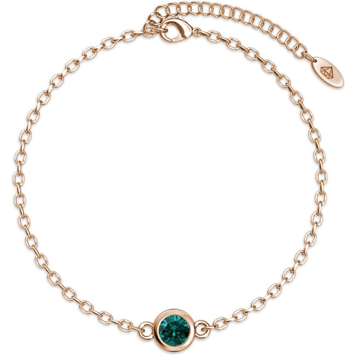 Geburtsstein-Armband mit Zargenfassung