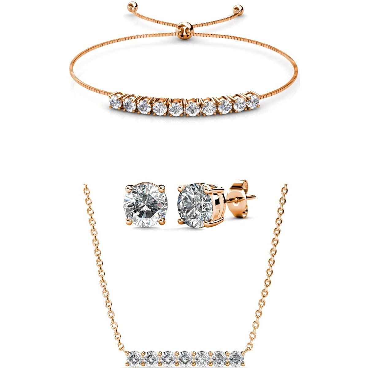 Elegantes Kristall-Schmuckset