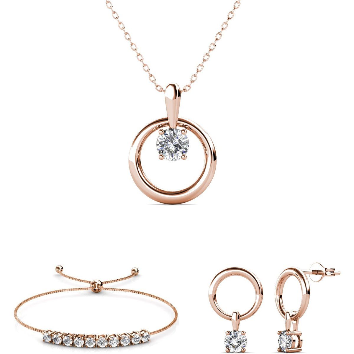 Funkelndes Kristall Schmuckset