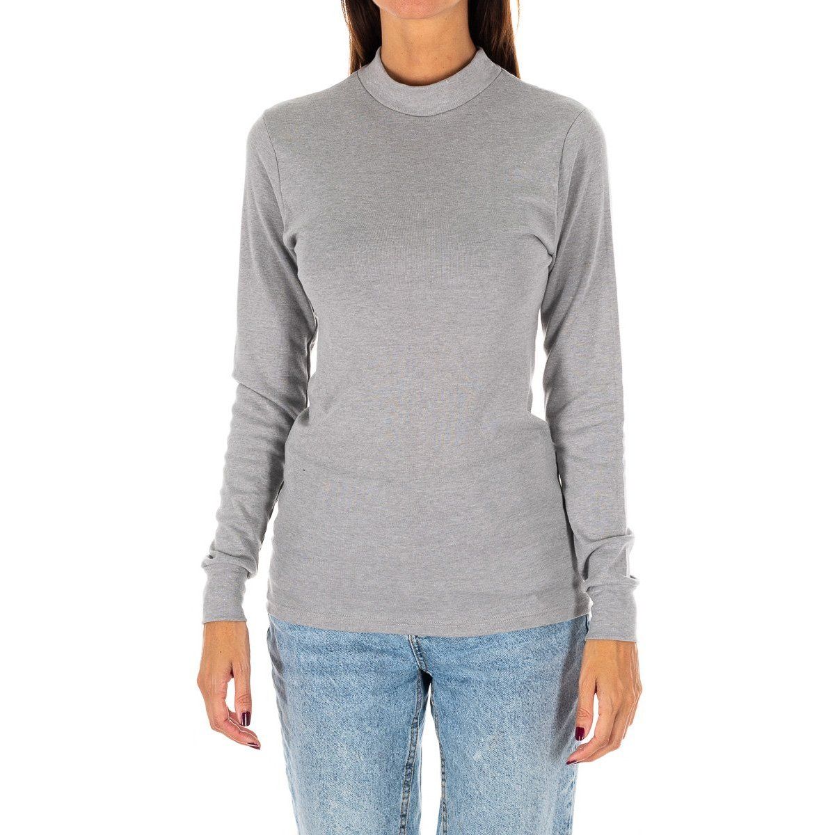 Basic Langarmshirt mit Stehkragen