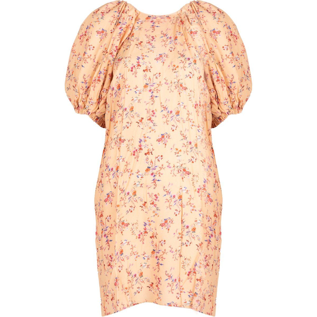 Geblümtes Minikleid mit Puffärmeln