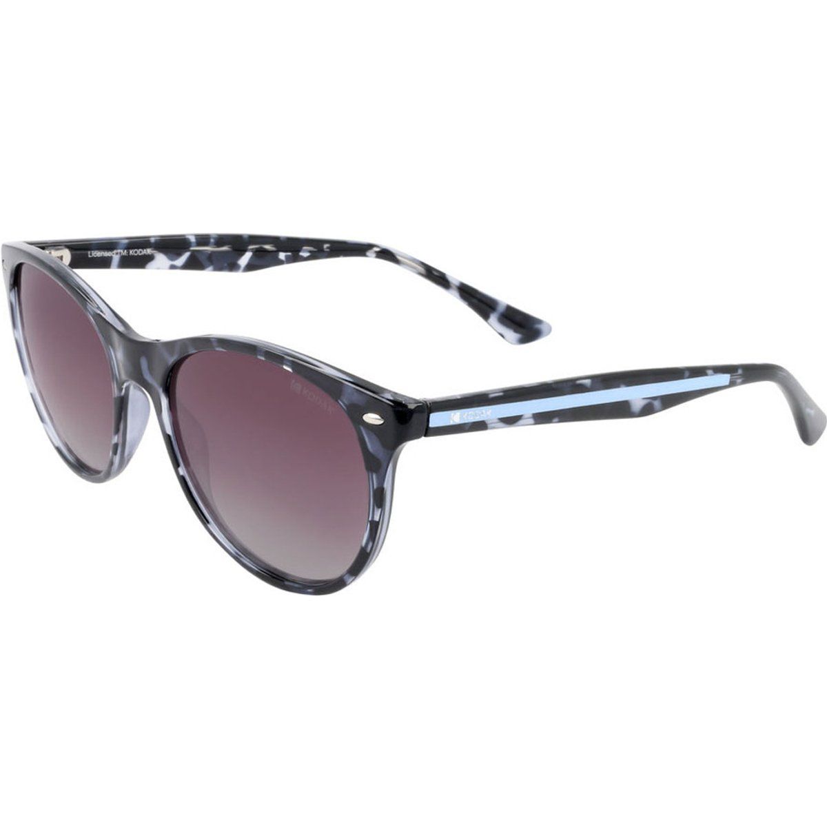 Elegante Runde Marmorierte Polarisierte Sonnenbrille