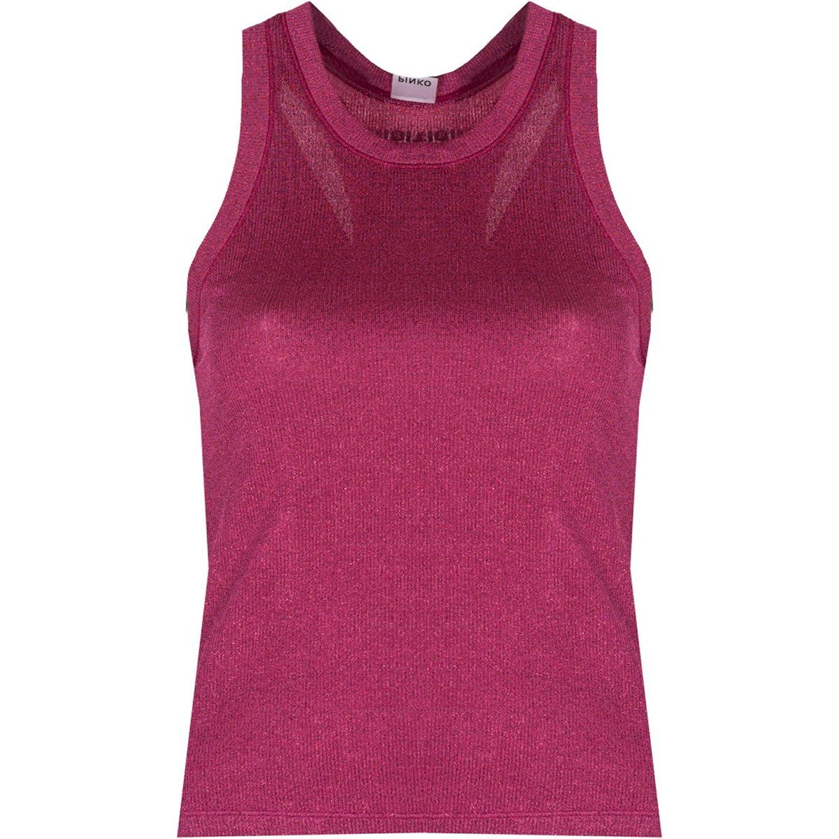 Schimmerndes geripptes Racerback-Top