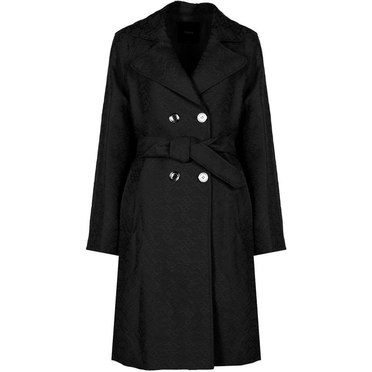 Zweireihiger Trenchcoat mit Monogramm-Muster
