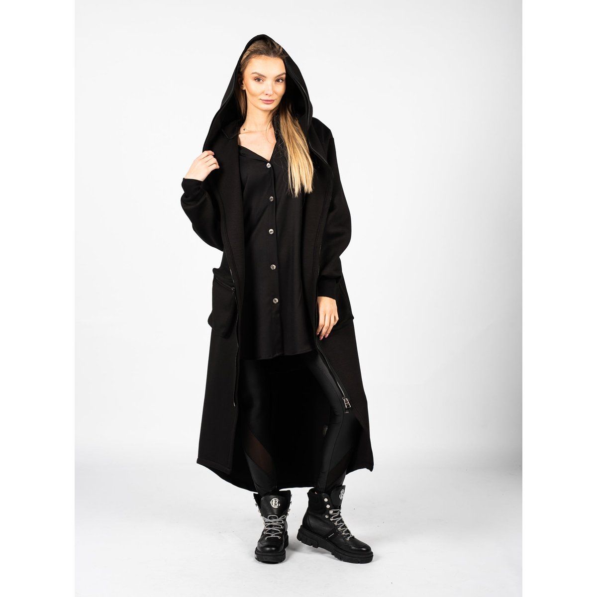 Oversize-Mantel mit Kapuze