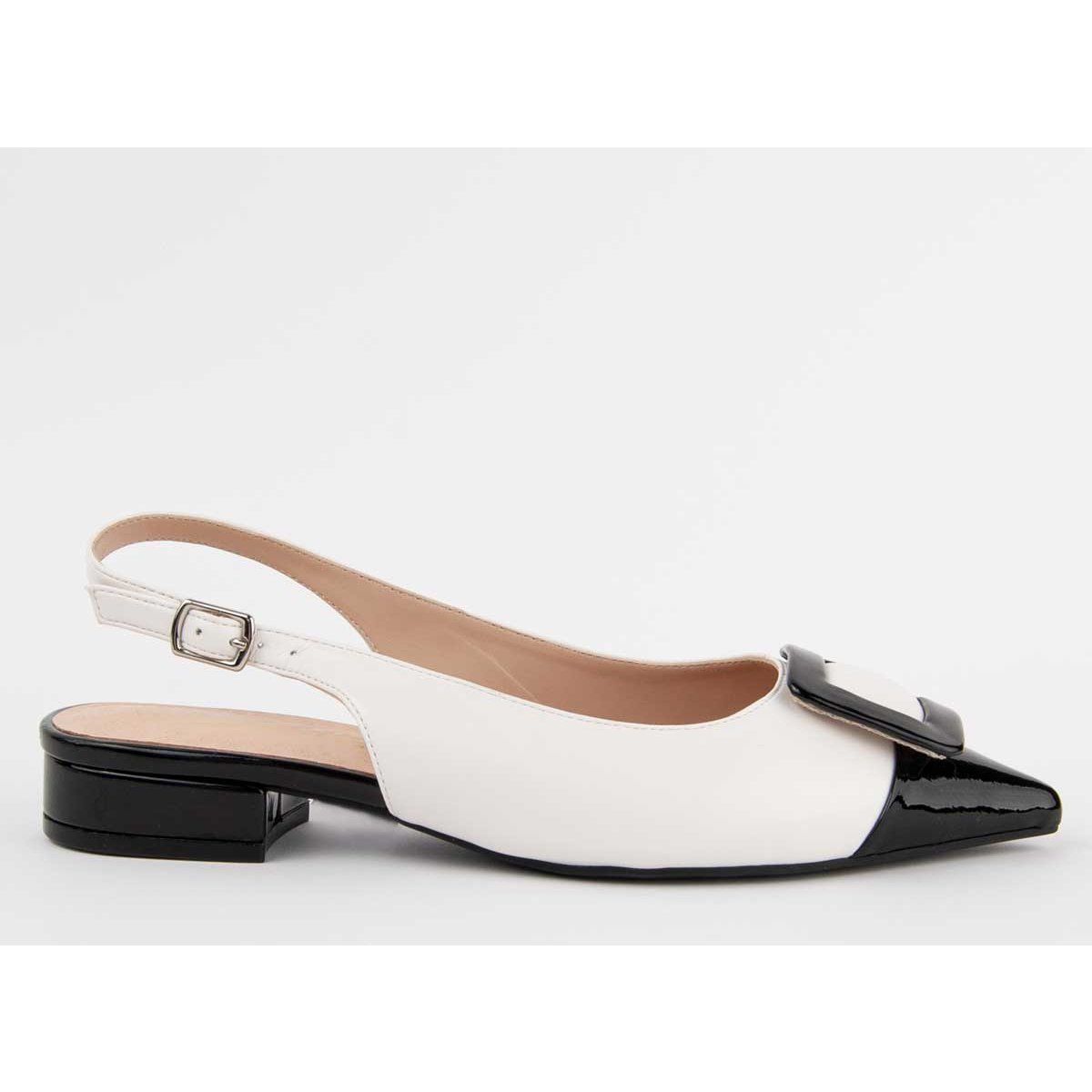 Spitze Slingback-Ballerinas mit Kappen-Detail