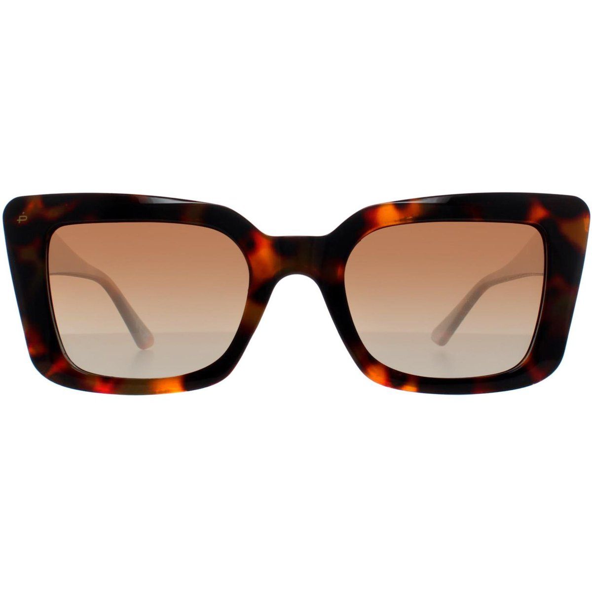 Markante quadratische Sonnenbrille in Schildpatt-Optik