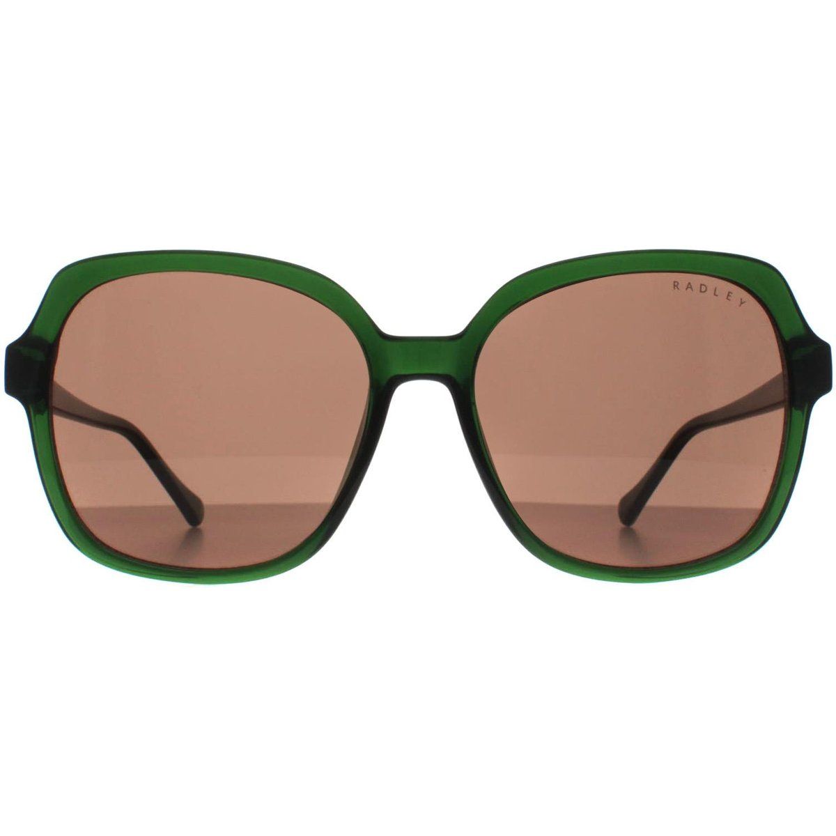 Quadratische Sonnenbrille mit transparentem Rahmen