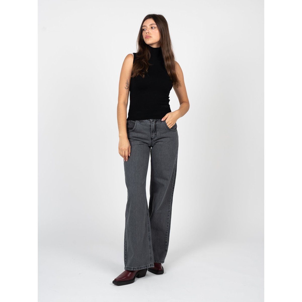 Weite High-Waist Jeans