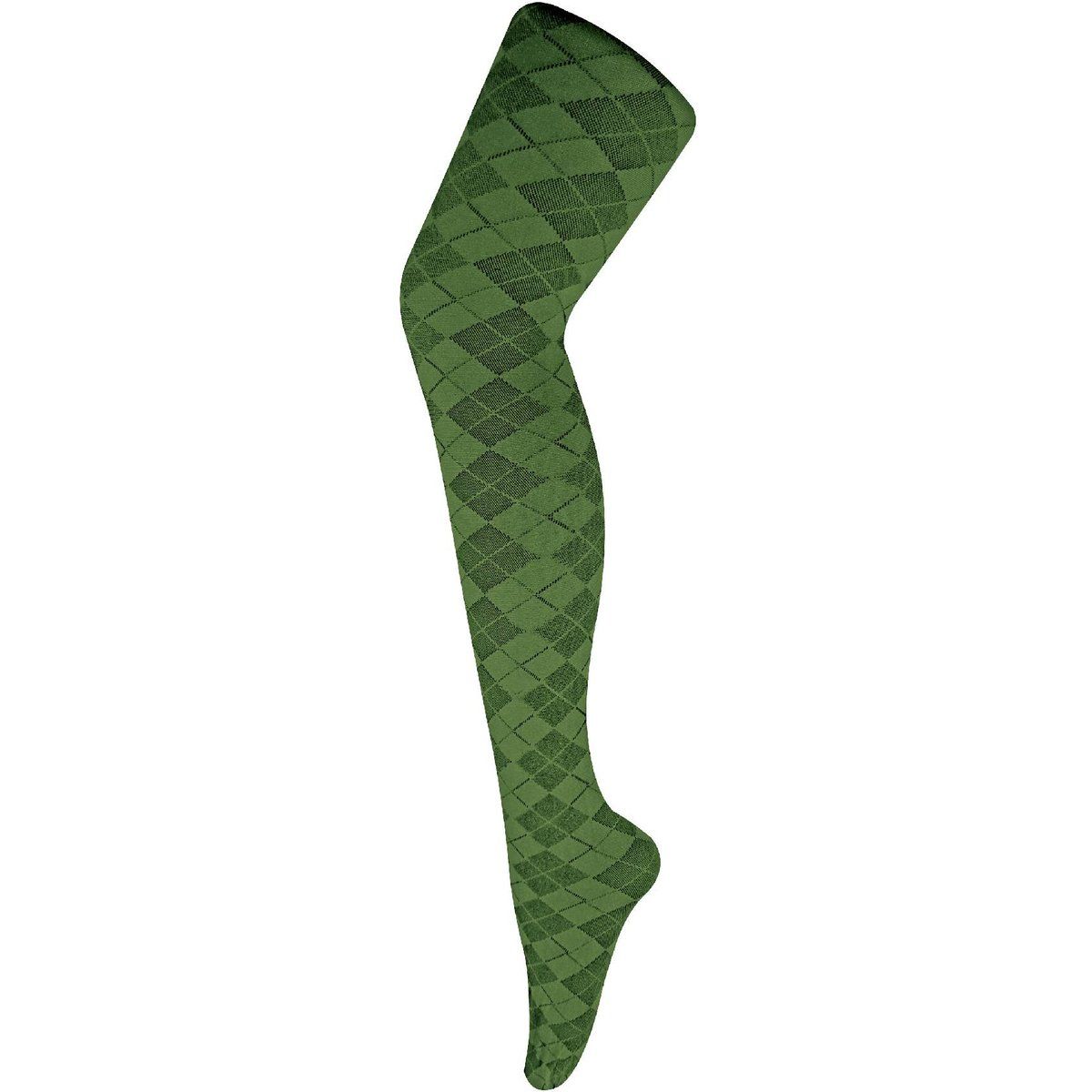 Blickdichte Strumpfhose mit Argyle-Muster