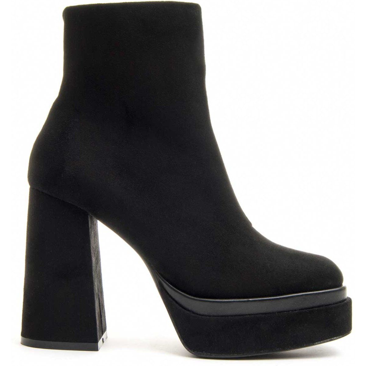 Plateau-Stiefeletten mit Blockabsatz
