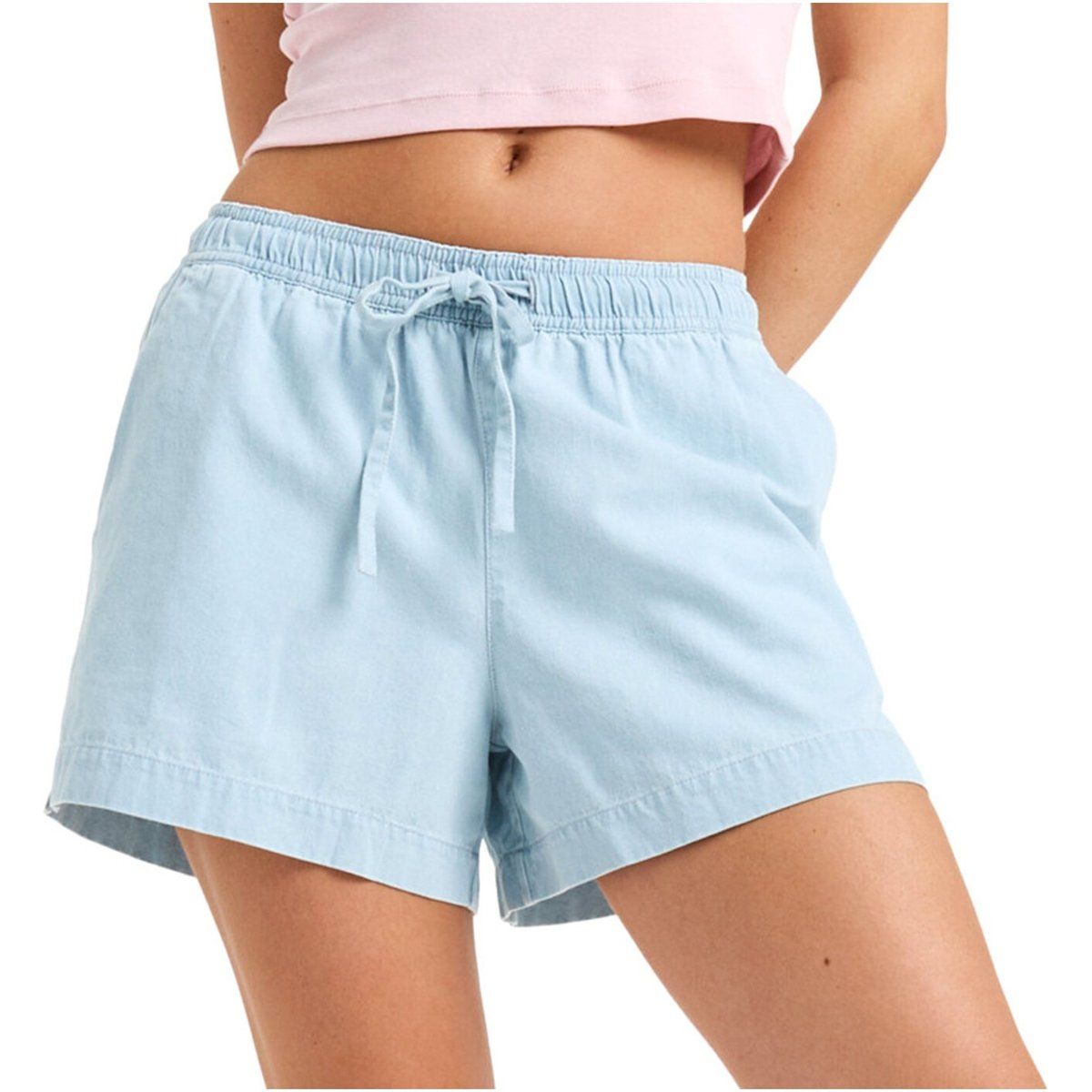Leichte Jeansshorts mit Kordelzug