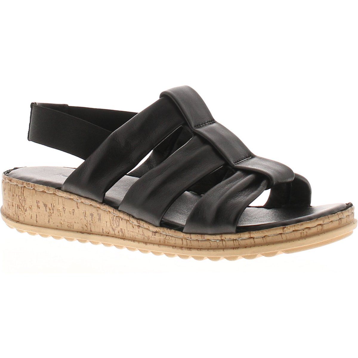 Bequeme Leder-Wedges mit Riemchen