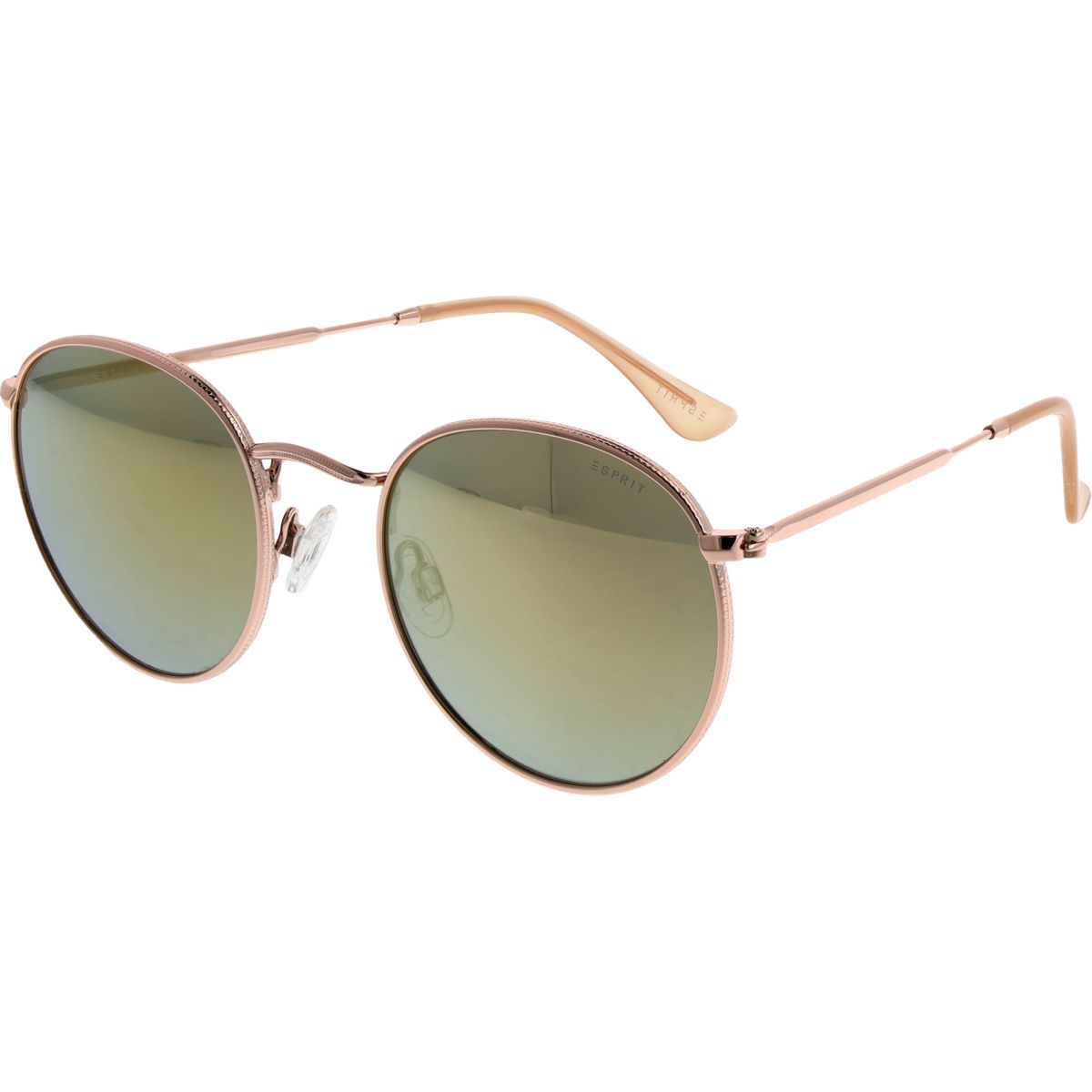 Runde Metall-Sonnenbrille mit Spiegelgläsern