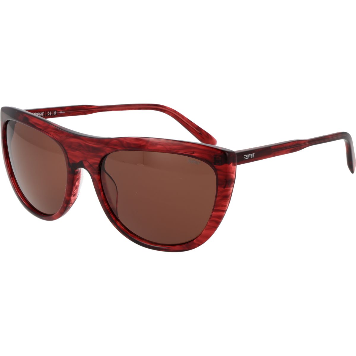 Übergroße Cat-Eye-Sonnenbrille mit Marmorierung