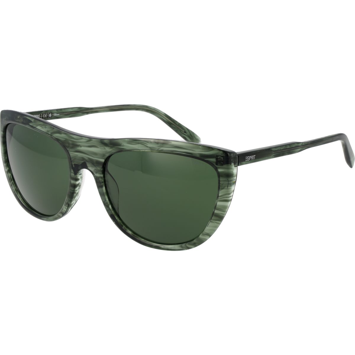Übergroße marmorierte Flat-Top Sonnenbrille
