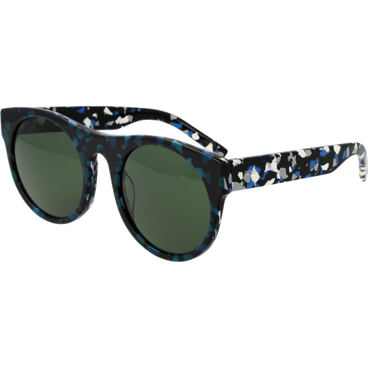 Markante Panto-Sonnenbrille mit Marmorierung