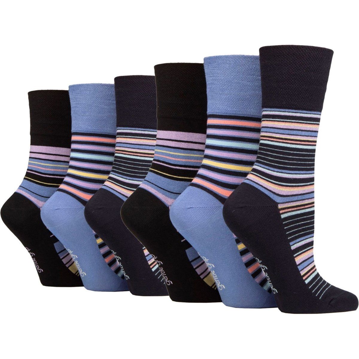 Mehrfarbig Gestreifte Bambus-Socken Packung