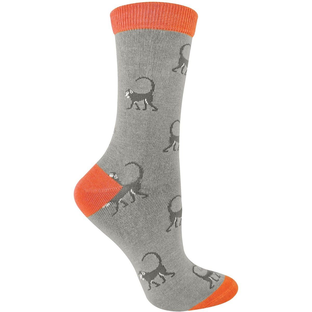 Bambus-Wadensocken mit Lemuren-Muster