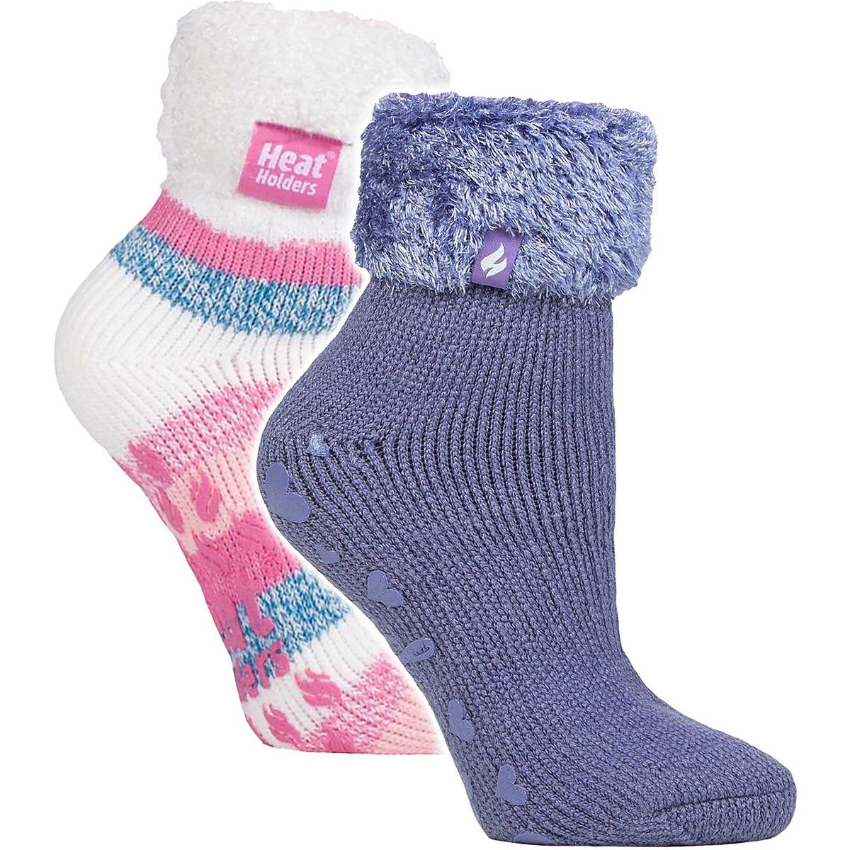 Gepolsterte Thermo-Lounge-Socken mit Antirutschsohle