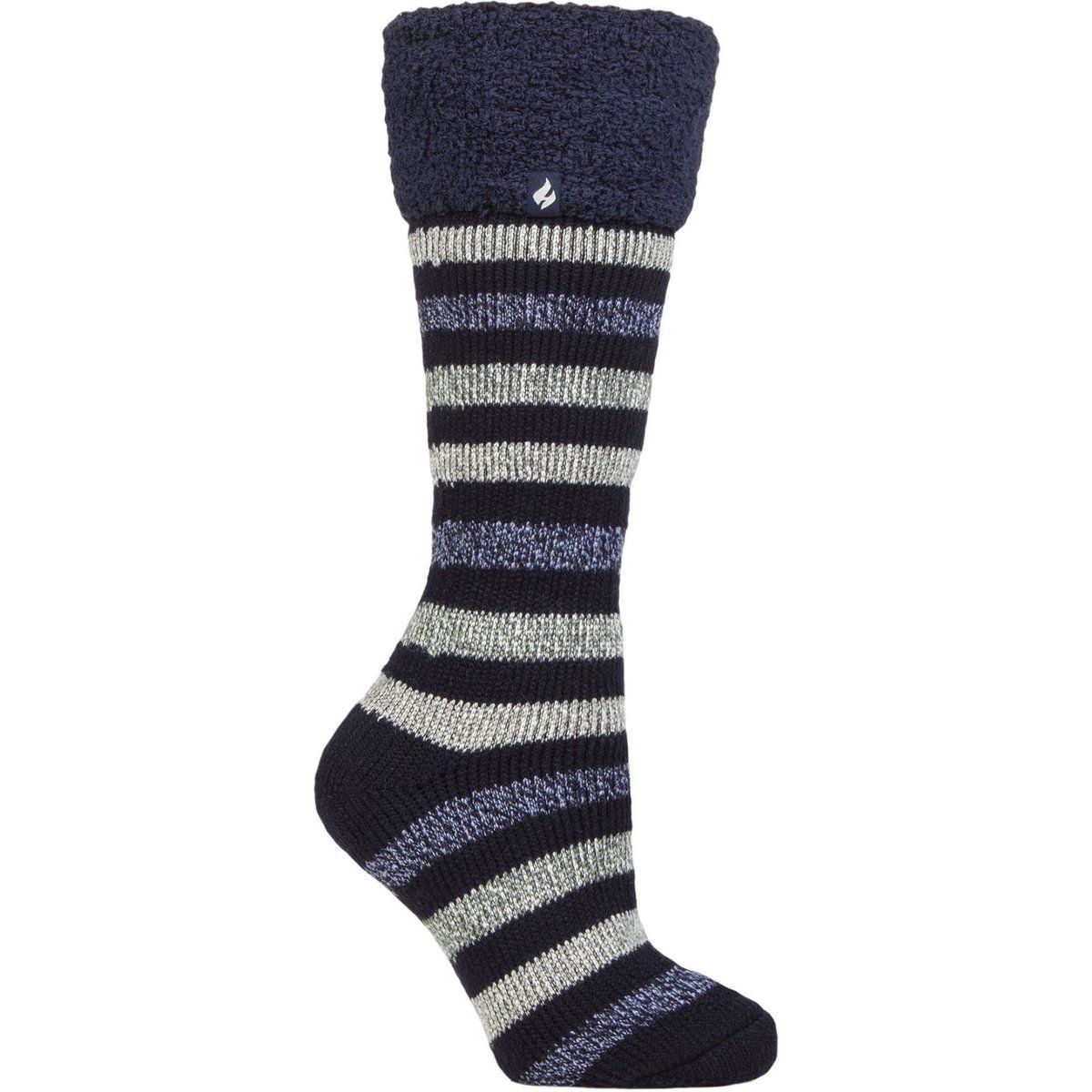 Gestreifte Kuschel-Thermosocken