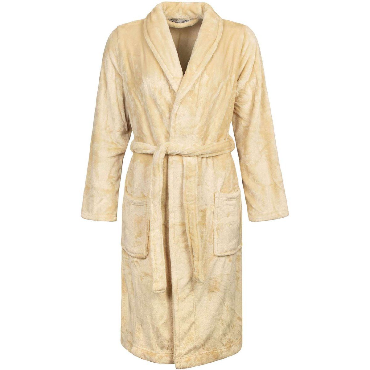 Flauschiger Fleece-Bademantel mit Schalkragen