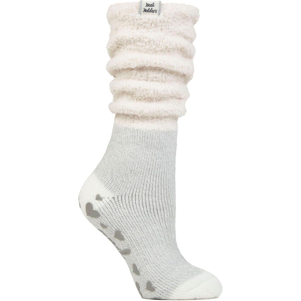 Flauschige Slouch-Thermo-Bettsocken mit Grip