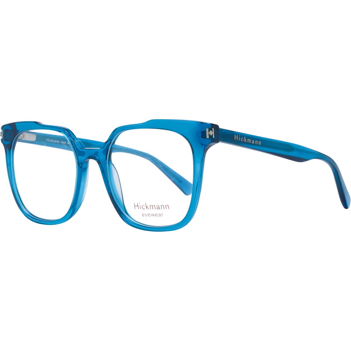 Schicke Brille mit blauem Transparentrahmen