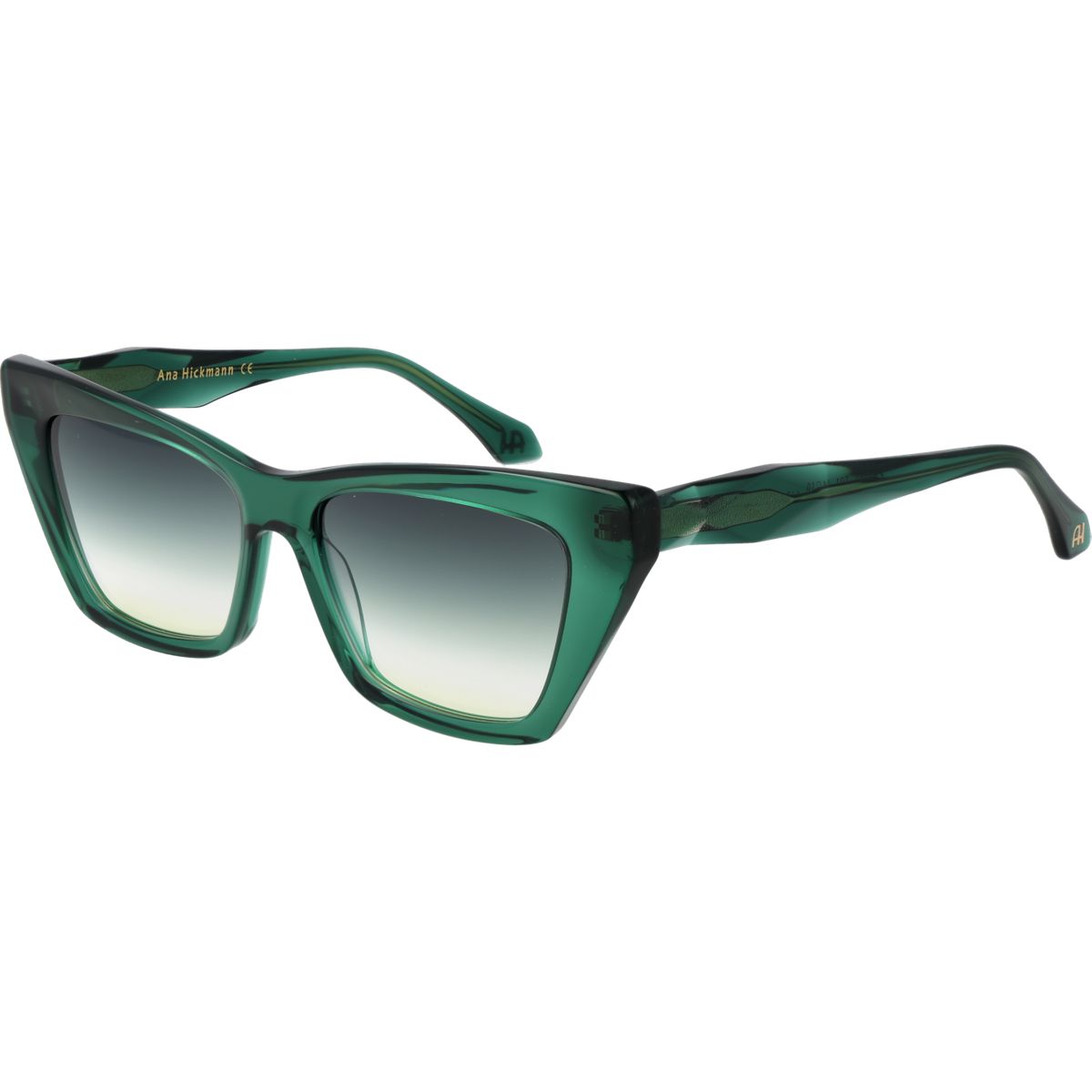 Transparente Cat-Eye-Sonnenbrille mit Farbverlauf
